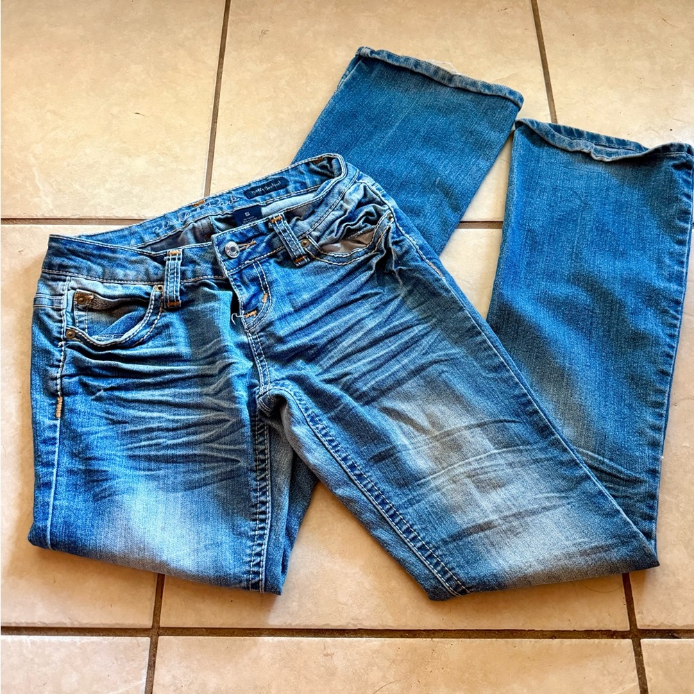 Wishful Park Denim Blue Straight Leg Jeans